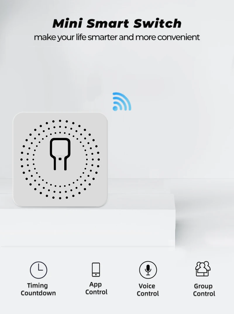 Smart Switch Module Wifi Ar Tuya Alexa, Google Home Mobile App Kontroles Tīklu Tehnoloģijas Koplietošanas Un Drošības Kontroles Grupa