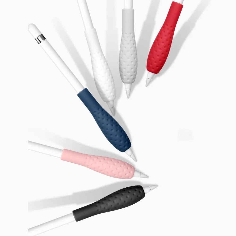 Silikona Ķermeņa Estētisku Dizainu Silikona Anti-Slip Stylus Pildspalva Grip Piedurknēm Aizsardzības Gadījumā Vāks Zīmuli Apple Zīmuli
