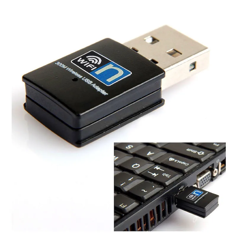 USB 2.0 WiFi Adapteri 300M 2.4 GHz Antena RTL8192 Dual Band 802.11 b/n/g Mini Bezvadu Datoru, portatīvie datori Tīkla Karte