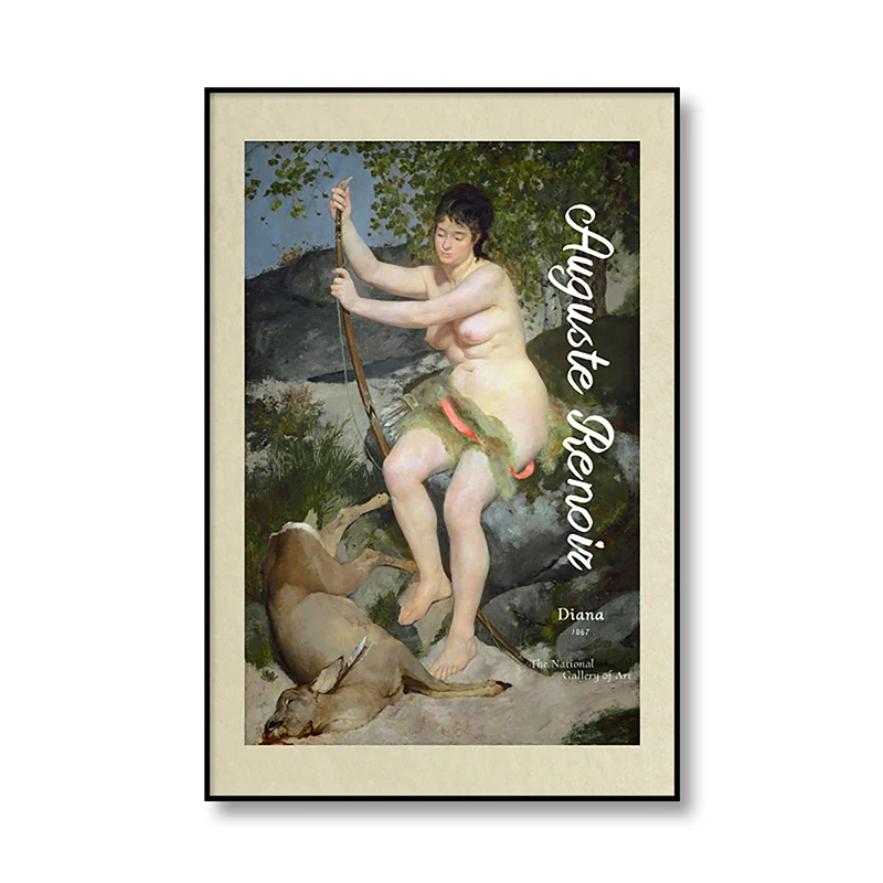 Auguste Renoir Pasaules Slaveno Diana Ar Ūdens Glezniecība Audekls Mākslas Izdrukas un Plakātu Sienas, Mājas Dekoru, Lai Dzīvojamā Istaba Galerija