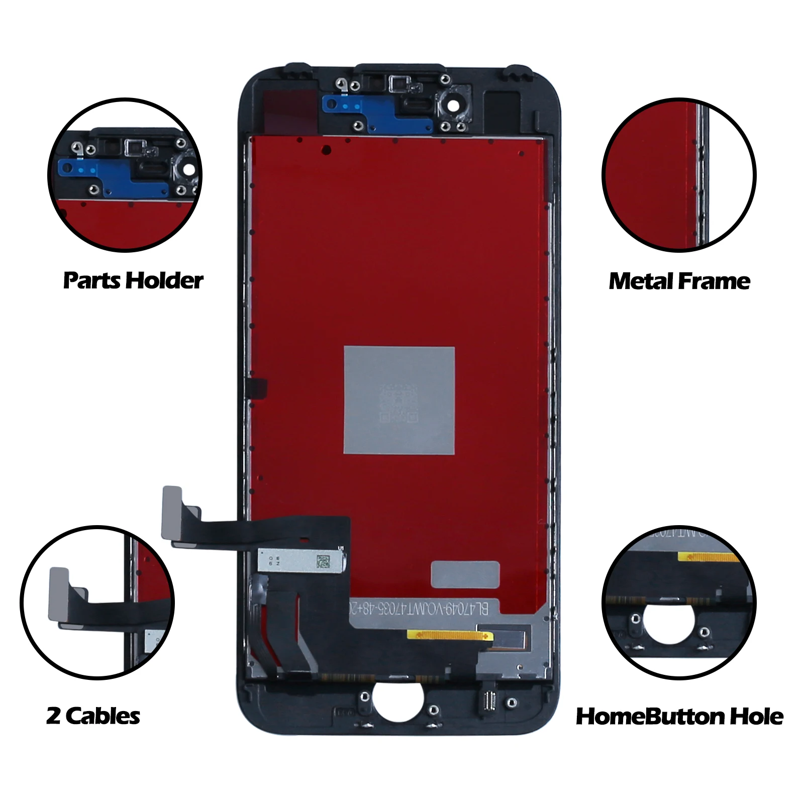 IPhone 8 Ekrānu Nomaiņa ar Home Pogu iPhone 8 Plus 8P 8Plus Touch Digitizer Ekrāna, Kameras Montāža Melns