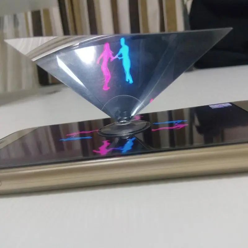 1gb Universālu 3D Holo Lodziņā Hologrāfiskā Projektoru Viedtālruņa Displeju Tablete Piramīdas Reklamēt Vitrīna Tālrunis Hologrammas Gaismas