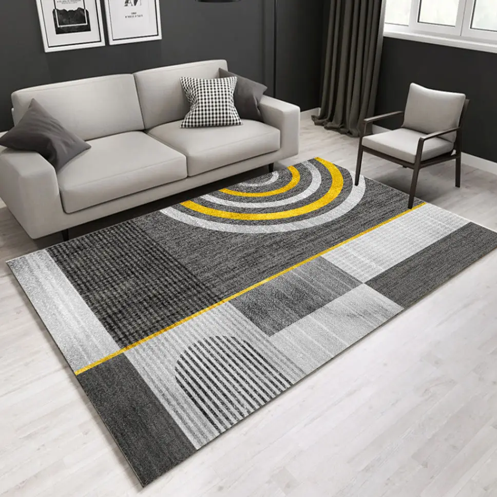 Melnā zelta marmora mūsdienu luksusa dzīvojamās istabas, guļamistabas paklāju zaļā ģeometriskā 3D paklāju mājās grīdas paklājs