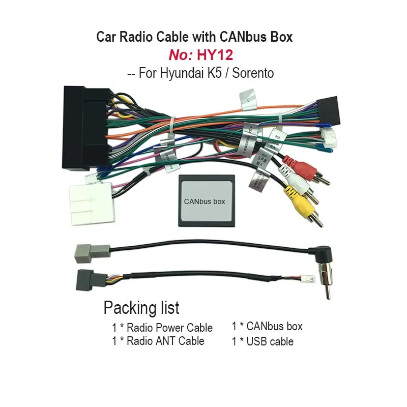 Auto CD / DVD Android Radio Savienotājs Ligzda Kabelis ar CANbus Kārbas Barošanas Vadu Josta Hyundai K5 Sorento
