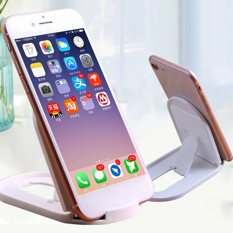 6color Salokāms Mobilo Telefonu Turētājs Anti-slip Mat Atbalsts Tablete Darbvirsmas Turētājs Mobilo Stāvēt IPhone Samsung Viedtālrunis Turētājs