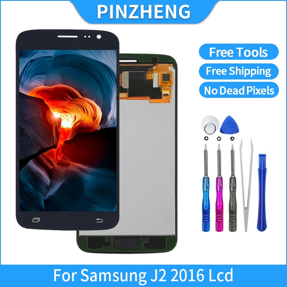 PINZHENG Oriģināls LCD Samsung Galaxy J2 2016 J210 J210F LCD Displejs, Touch Screen Digitizer Daļas Asamblejas Bezmaksas Piegāde