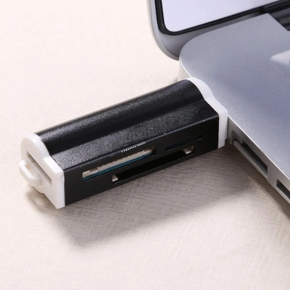 USB 2.0 Alumīnija Sakausējuma Četri-vienā Karšu Lasītājs Multi-function Instant Uzglabāšanas Metāla korpusu Karšu Lasītājs