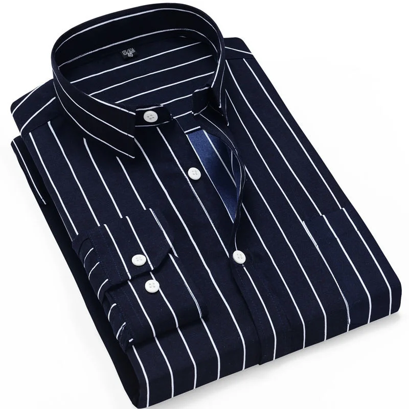 Vīriešu Apģērbu, plānas krekls ar garām piedurknēm vīriešu Slim Fit Krekls biznesa atpūtas Pleds jaunatnes liela izmēra top modes