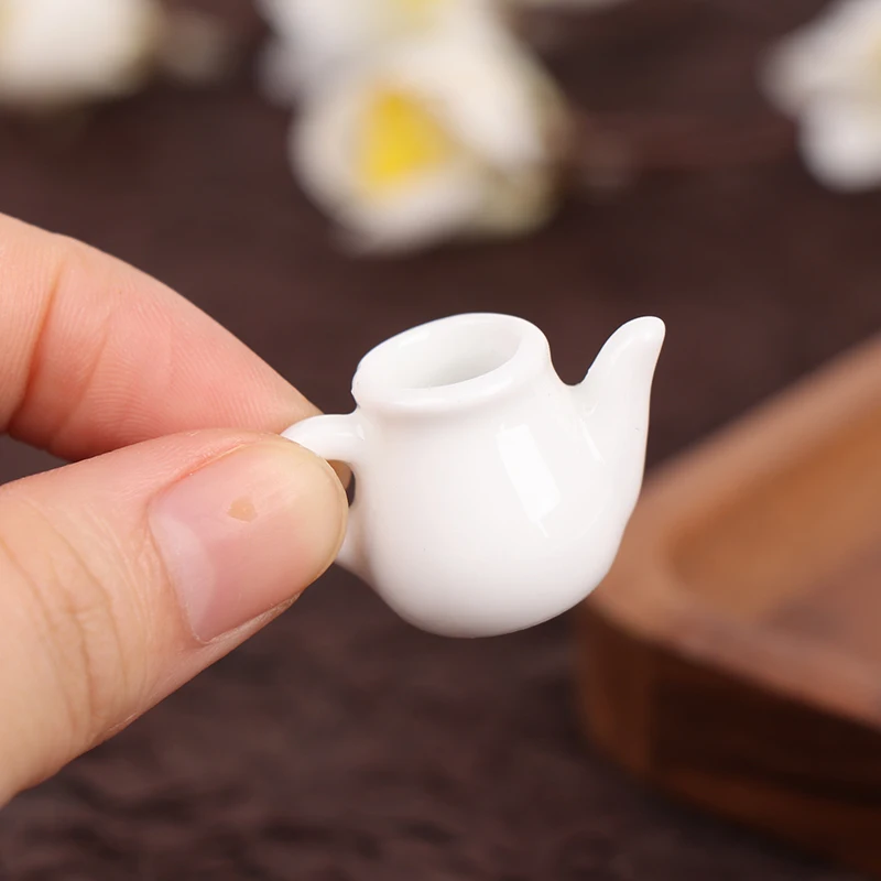 1Pc DIY Mini Keramikas Pods Gatavotās 1:12 leļļu Namiņš Miniatūras Leļļu Nams Virtuves Ornamentu, Apdare Vāze