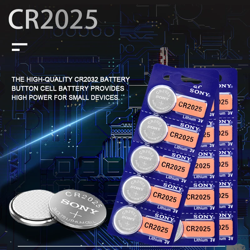 1gb sony CR2025 Litija Akumulators 3 V Oriģināls CR2025 2025. gadam poga šūnu monētas baterijas Pulksteņu Tālvadības Kalkulators