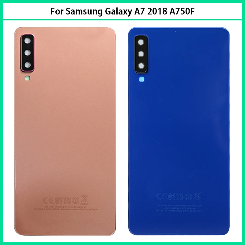 Jaunu A750 Vidū Rāmja Samsung Galaxy A7 2018 A750F SM-A750 Akumulatora Vāciņu + Vidu Rāmis Ar Taustiņš Taustiņš + Sim Karti Nomainīt