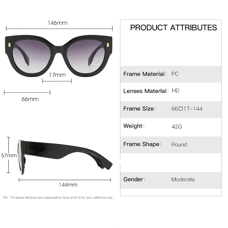 Modes Vintage Luksusa Zīmolu Dizainera Lielgabarīta Cat Eye Saulesbrilles Sieviešu Ceļojumu Kniežu Slīpums Saules Brilles Sieviešu Toņos