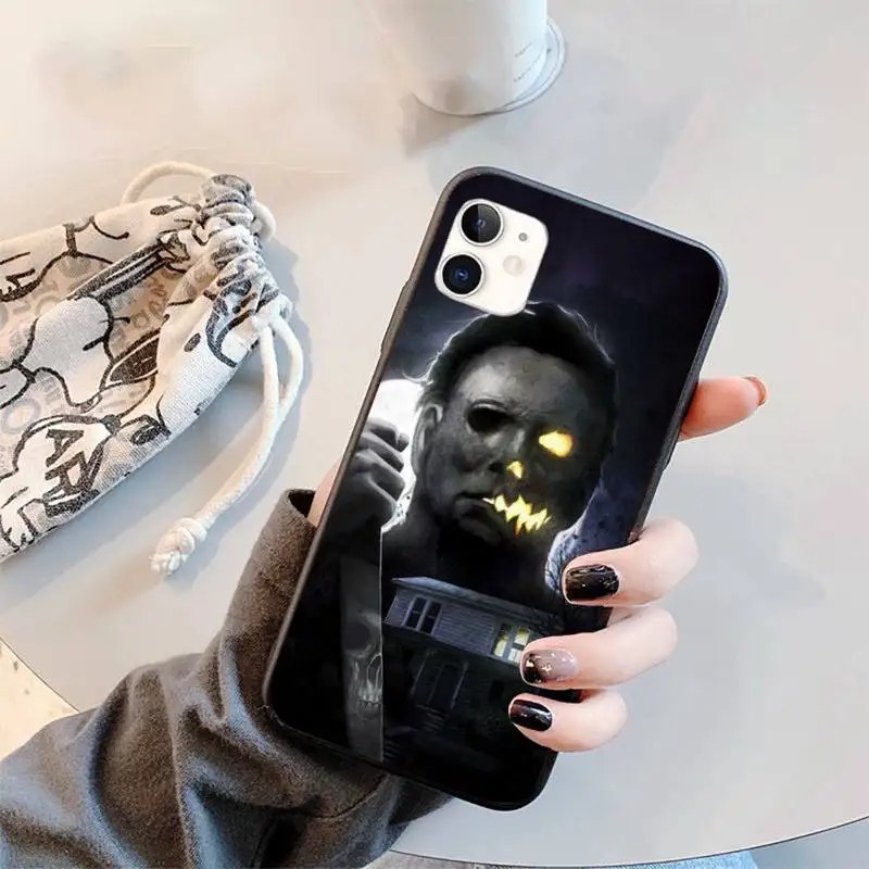 Halloween Lāsts Michael Myers Šausmu Tālrunis Lietā par iPhone 11 12 pro XS MAX 8 7 6 6S Plus X 5S SE 2020. GADAM XR mini