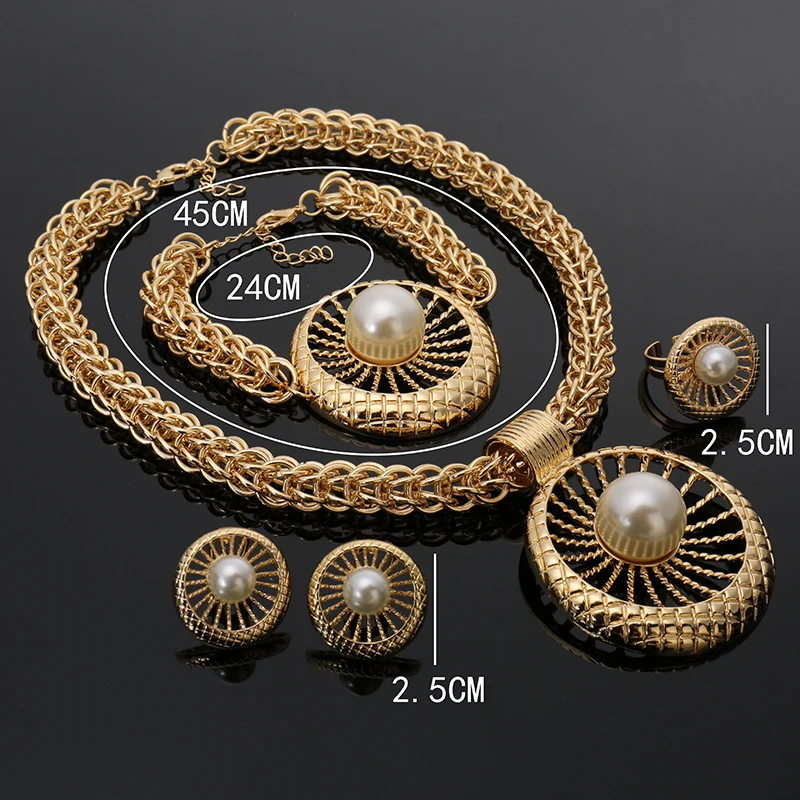 Žēlastība Ir 2021. Modes Izsmalcinātu Noble Zelta Krāsas Pērle Rotaslietas Noteikt Vairumtirdzniecības Nigērijas Sieviete Kāzu Aksesuāri, Rotaslietas Uzstādīt Zīmols