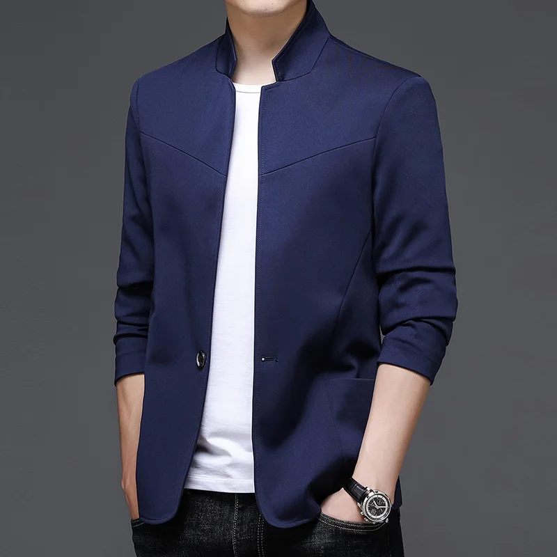 Top Grade Jaunu Stilu Klasiskās Zīmola Gadījuma Modes Slim Fit Business Royal Blue Vīriešu Uzvalks, Žakete, Žaketes Mēteļi Vīriešu Apģērbs