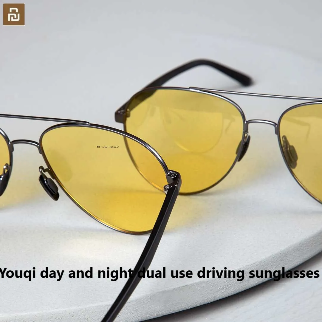 Mijia dienu un nakti divējāda lietojuma braukšanas saulesbrilles high-definition vision intelligent multi-krāsu vīriešiem un sievietēm, aizsargbrilles,