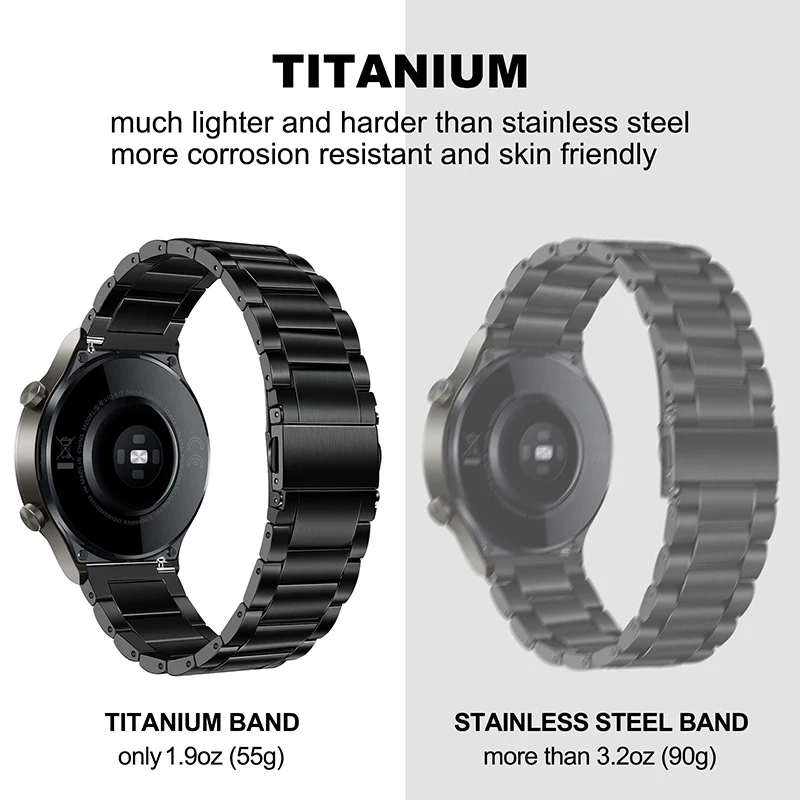 TRUMiRR Titāna Metāla Grupa 22mm par Huawei Skatīties 3 / GT 2 Pro / GT 2 46mm / GT Elegants Aktīvo 2e Watchband Rokas Siksniņu Rokassprādze