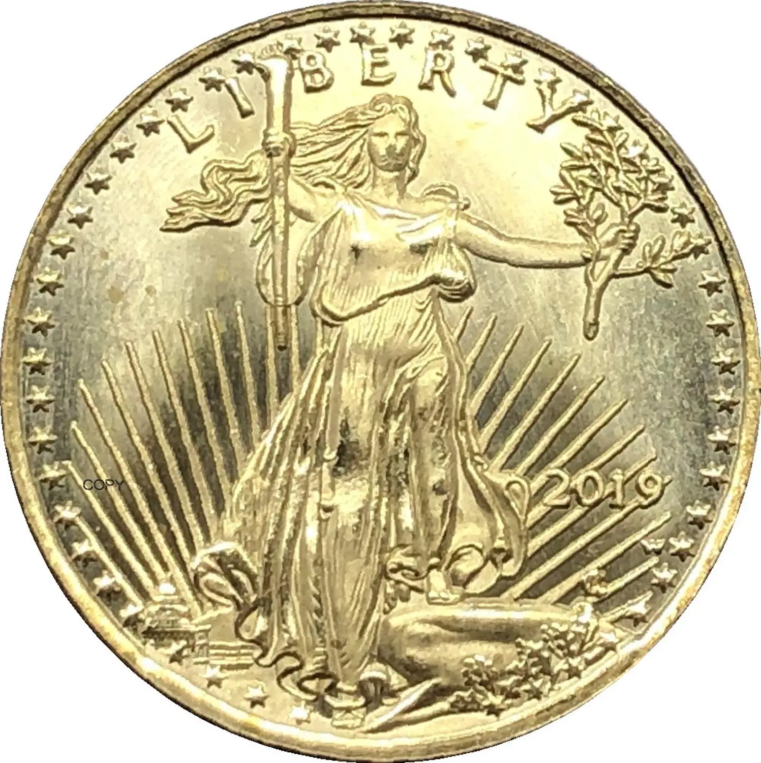 Amerikas savienotās Valstis 25 Dolāru Amerikas Ērgļa Zelta Monētas 2019 Misiņa Metāla Piemiņas Zelta Monētas Kopiju monētas