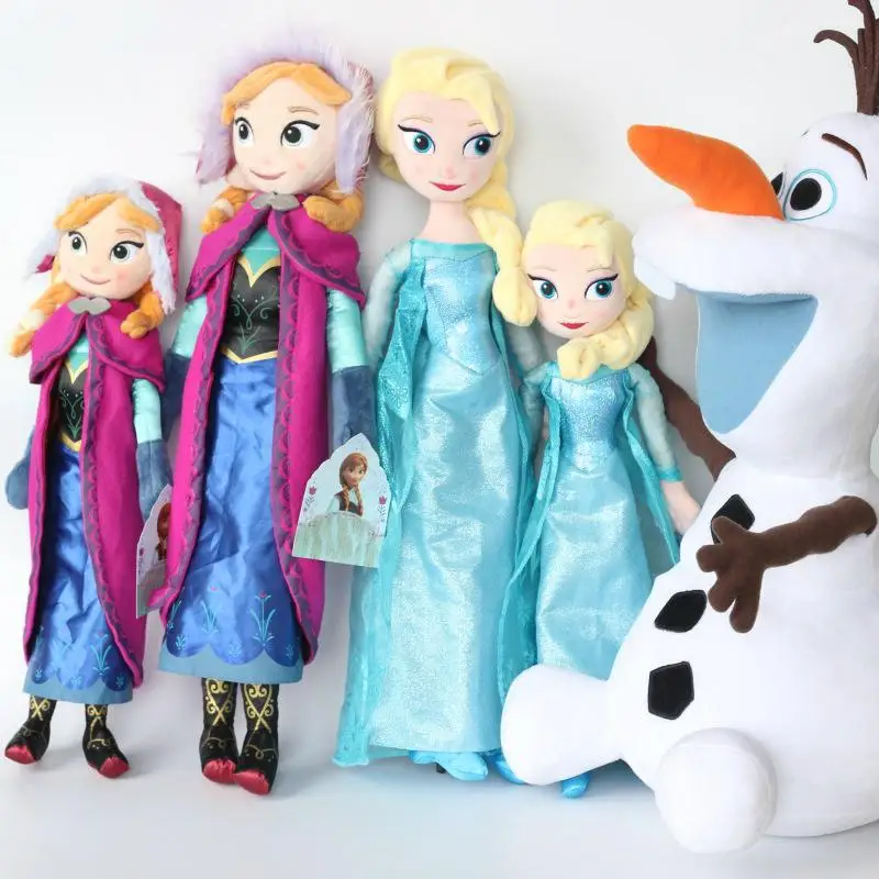 40/50cm Disney Saldēti 2 Anna Elsa Pildījumu Plīša Rotaļlieta Sniega Karaliene, Princese Cute Karikatūra Lelle Dzimšanas diena Ziemassvētku Dāvanu Bērniem Meitenēm