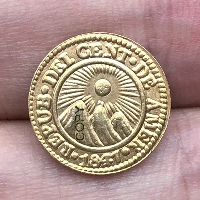 1841 centrālamerikas Republikas 1/2 Eskudo kopēt monētas 14mm