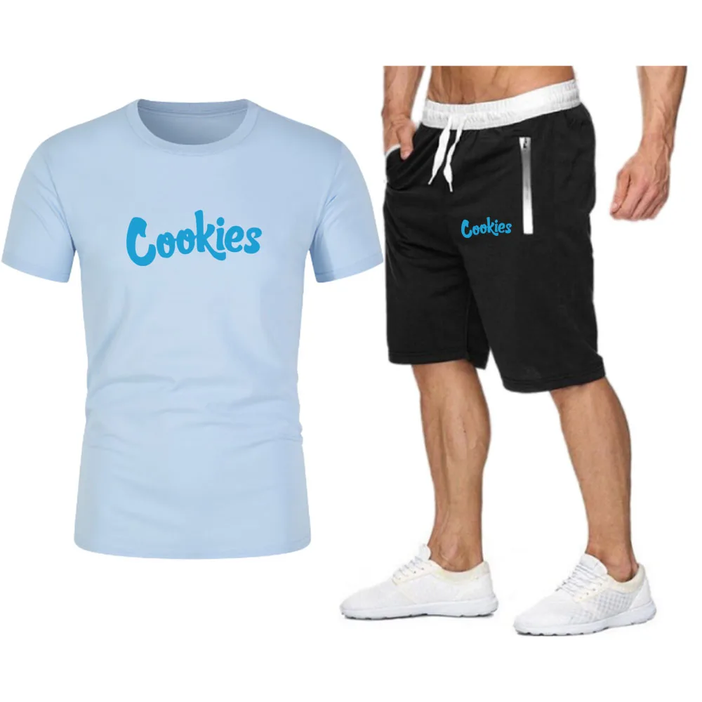 Ir 2021. vasaras vīriešu T-krekls set 2-gabals vīriešu sporta uzstādīt basketbola sporta fitnesa vasaras iespiesti īsām piedurknēm + vīriešu uzvalks