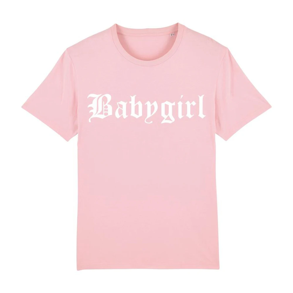 Babygirl Vēstules Drukāšana Sieviešu Vasaras Modes T Kreklu, Kokvilnas Plus Lieluma 90s Drēbes Gudrs korejas Apģērba Stilu Dropshipping