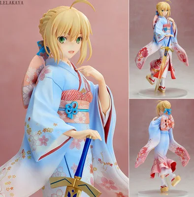 Karstā Anime Fate stay Night Zero Nero Saber Kimono, Ver. 1/7 Mēroga Krāsotas PVC Rīcības Attēls Modelis Kolekcionējamus Lelles Pavisam Jaunu 25cm