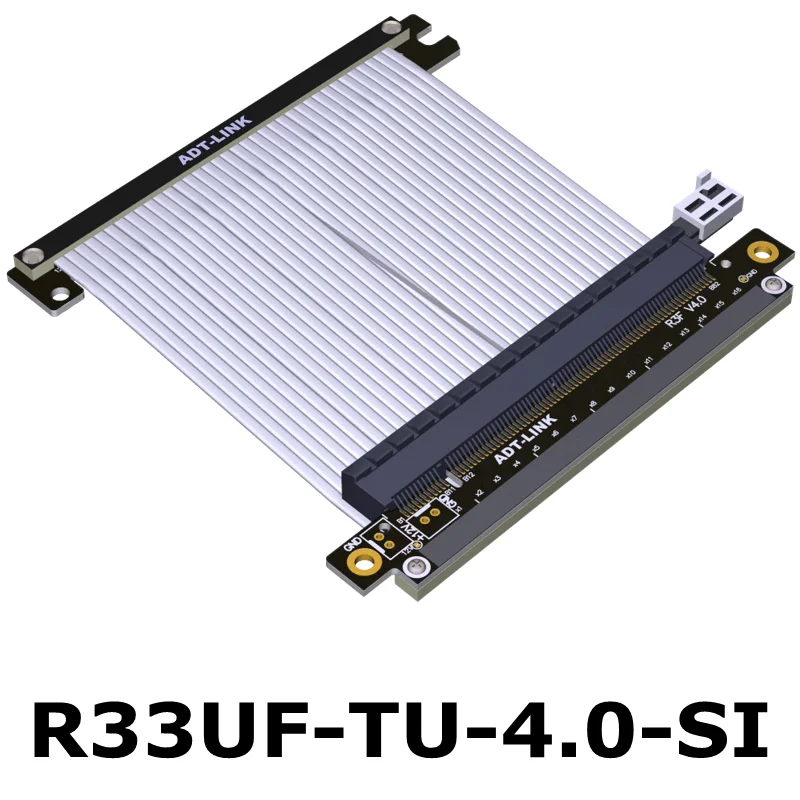 Sudraba Dubultā Apgrieztā PCIE 4.0 Stāvvadu PCI-e 16x, lai x16 RTX3090 RX6800xt Grafikas Kartes Extender Cable par A4 ITX Mātesplati