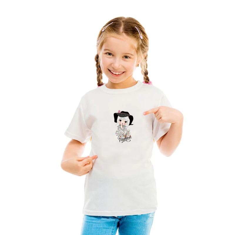 Cute Meitene Svītras Uz Apģērba StickersIron Par Plāksteri Termojutīgs Plāksteris Vienu Gludināšanas Drukāšana Topi Apģērbi