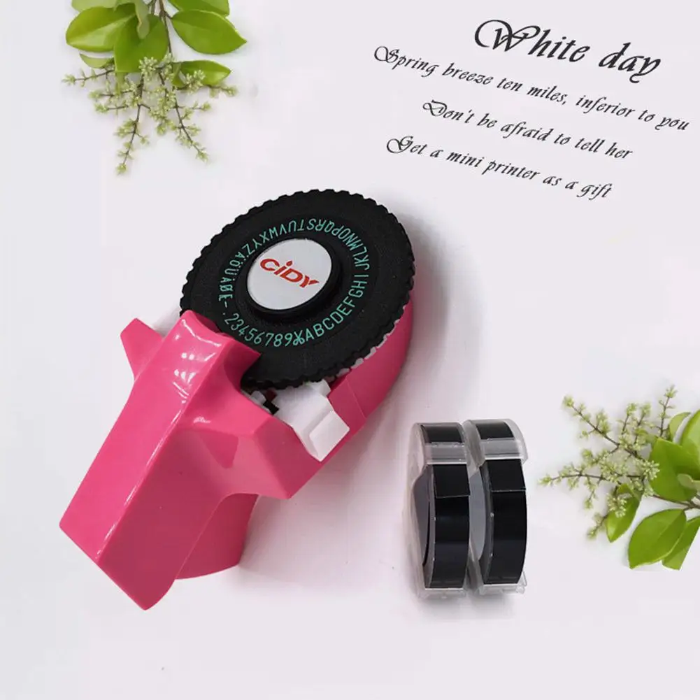 C101 Mini DIY Rokasgrāmata Rakstāmmašīnu Lentes Kapitāla Vēstuli Diska Spiešanu Etiķetes Maker