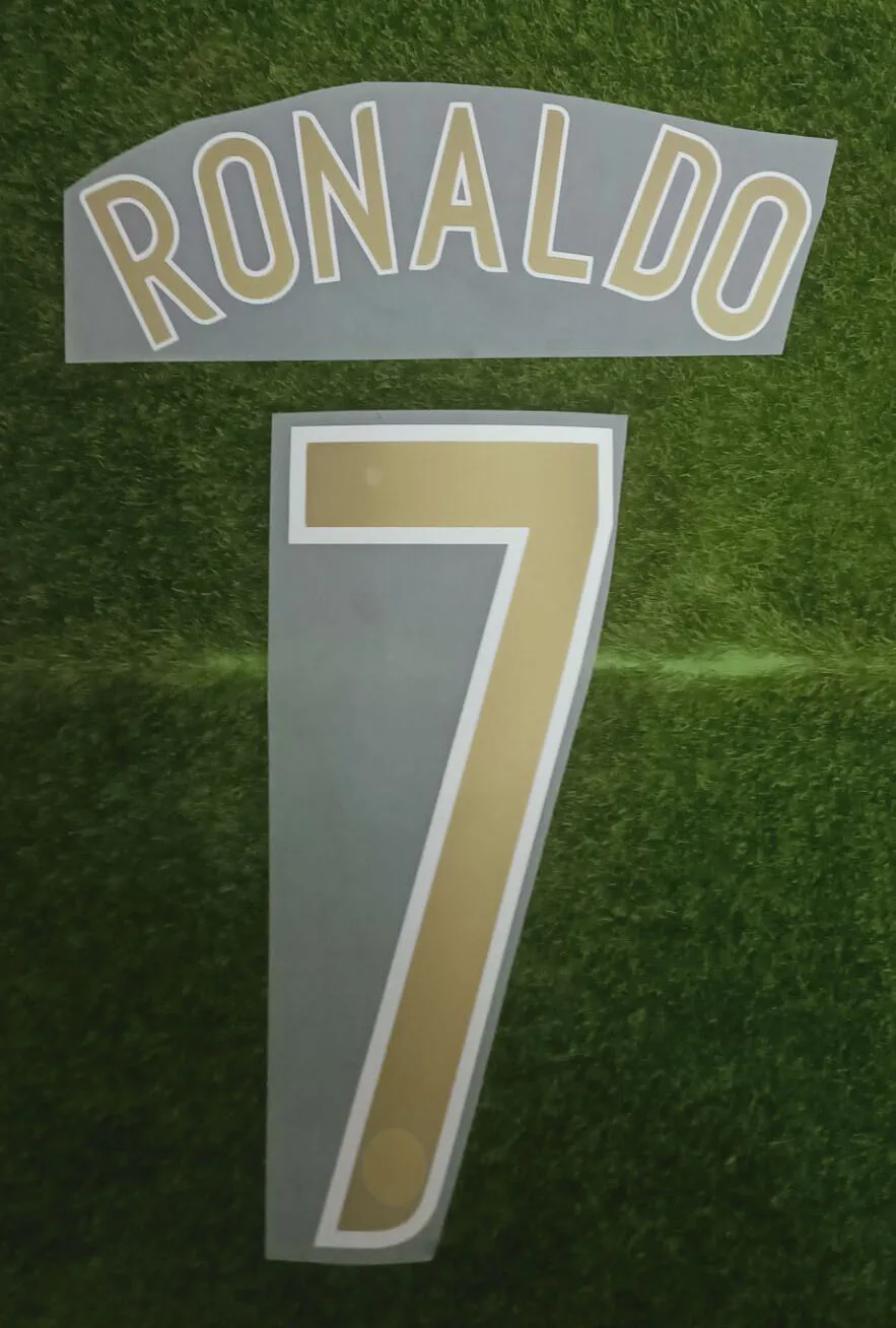 2006. - 2007. Gadā Glod #7 Ronaldo Nameset Drukas Siltuma Futbola Žetons