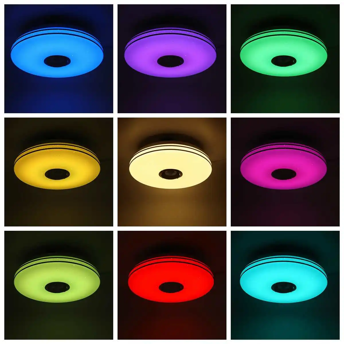 72W/120W Mūzika Led Griestu Gaismas Lampa Round Mūzika APP bluetooth Skaļruni Smart Griestu Lampa RGB Krāsu Maiņa, Ar Tālvadības Contro
