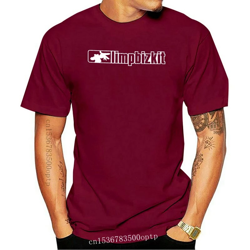 Jaunais LIMP BIZKIT Logo Alternatīvā Rokgrupa Vīriešiem, Balts T-Krekls, Izmērs S-3XL T Krekls Atlaidi 100 % Kokvilnas T Krekls Vīriešiem