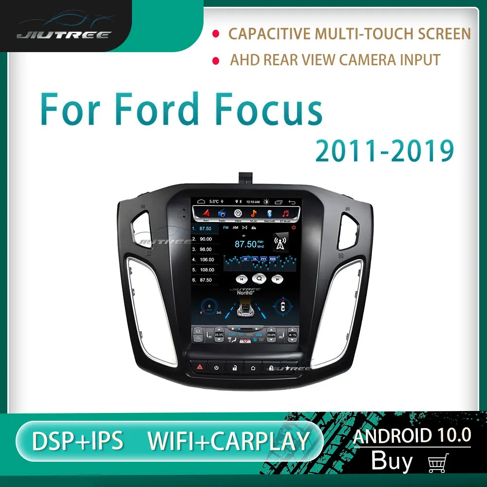 Tesla stila ekrāna Automašīnas Radio Ford Focus 2011 - 2019 Auto Multivides Video Atskaņotājs Navigācija GPS Android Nav 2din 2 din dvd