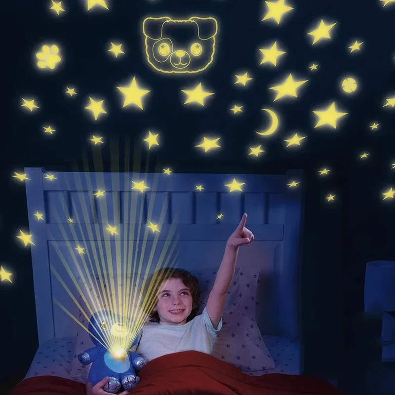 Unicorn Lācis Plīša Rotaļlieta Zvaigžņu Sapnis Gaismas Zvaigžņu Projektors Pasaku Gaismu, Dzimšanas Dienas Svinības Bērniem, Guļamistaba Dekori Ziemassvētku Dāvanas Vēdera Lampas