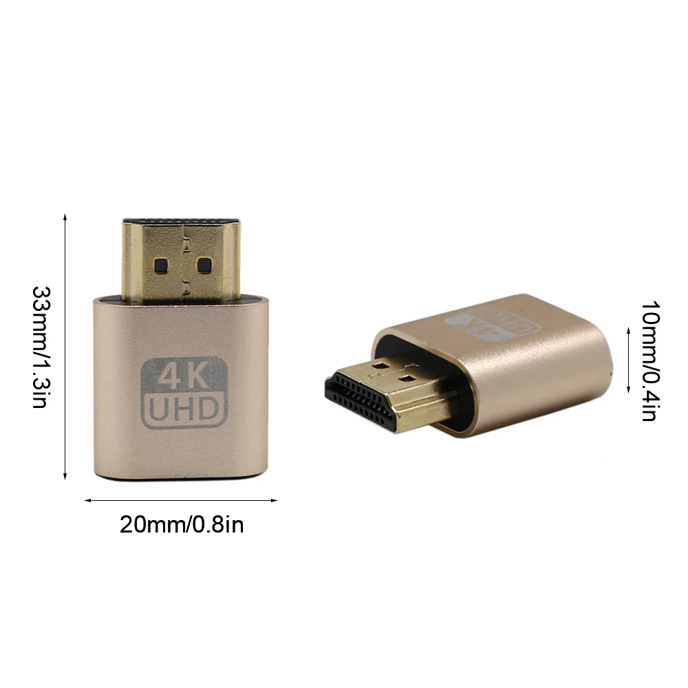 Virtuālā Displeja Adapteri Saderīgo-HDMI DDC EDID Lelli Plug Galvām Spoku Reklāmas Emulatora Bloķēšanas Plāksnes HDMI Dummy Load