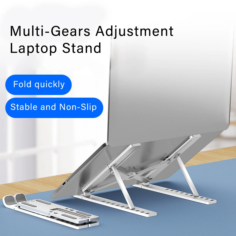 Regulējams Salokāms Portatīvo datoru Stāvēt neslīdoša Desktop Laptop Turētājs Notebook Stand sFor Grāmatiņa Macbook Pro Gaisa iPad Pro DELL HP