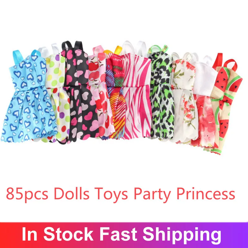 Lelles Rotaļlietas Puse Princese Kleitas, Tērpu Apģērbs, Apģērba Piederumi Playsets Par Lelli Bērni, Meitenes Dzimšanas Dienas Dāvanas Leļļu Namiņš