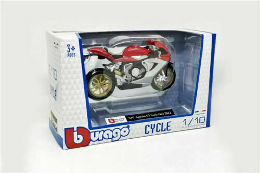 Bburago 1:18 2012 MV Agusta F3 Serie Oro Motociklu, Velosipēdu Lējumiem Modelis Jauns Kastē