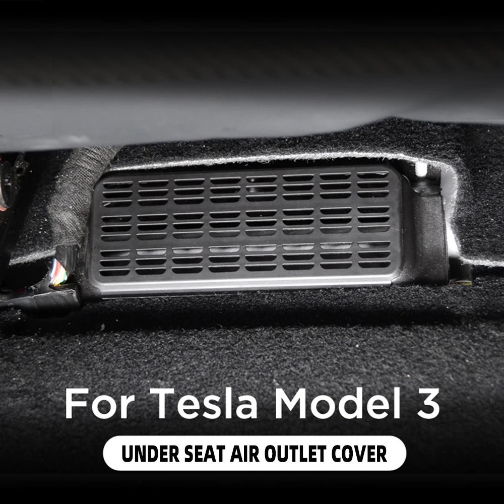 Carmilla 2gab/Set ABS Black Zem Sēdekļa, Automašīnas Gaisa Izplūdes Aizsardzības Vāks Tesla Model 3 Model3 2016. - 2021. Gadam Piederumi
