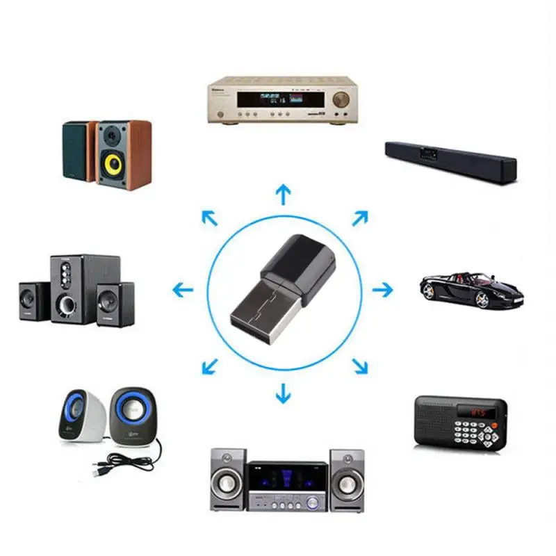 USB Bluetooth saderīgu Raidītājs Uztvērējs 2 in 1 Dongle Adapteri, 3,5 mm AUX TV PC Austiņas, Mājas Stereo Auto HIFI Audio