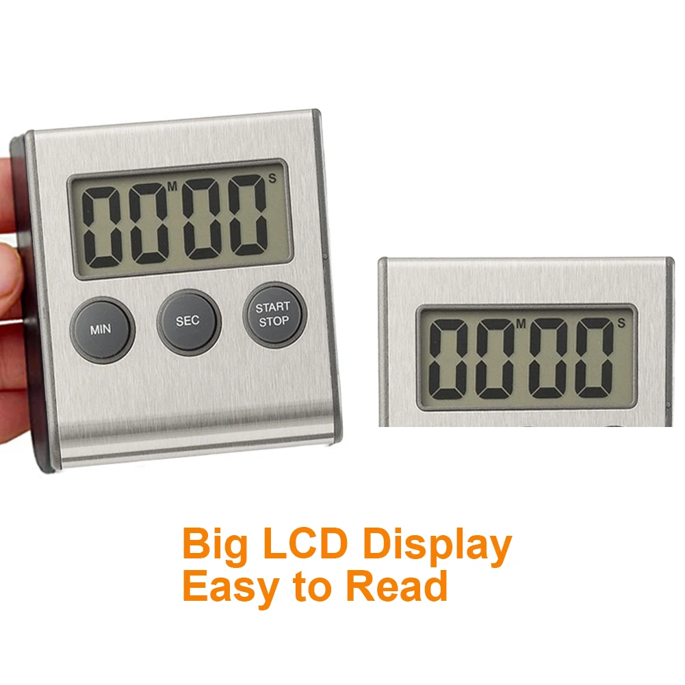Gatavošanas Taimeris Magnētisko Atpakaļskaitīšanas Taimeris LCD Digitālo Ekrānu Virtuves Taimeris Laukumā Gatavošanas Rēķināties Līdz Atpakaļskaitīšanas Signalizācijas Magnēts Pulkstenis