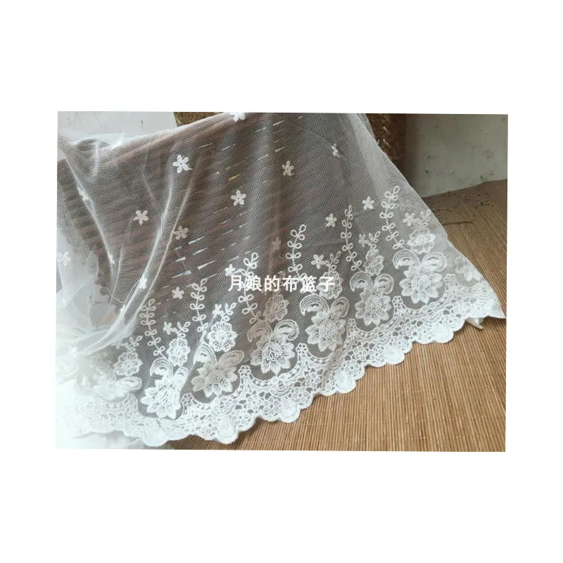 Balts Smalku Sietu Izšūšana Apģērbi Mežģīnes, Piederumi Mežģīnes 18 cm Plata