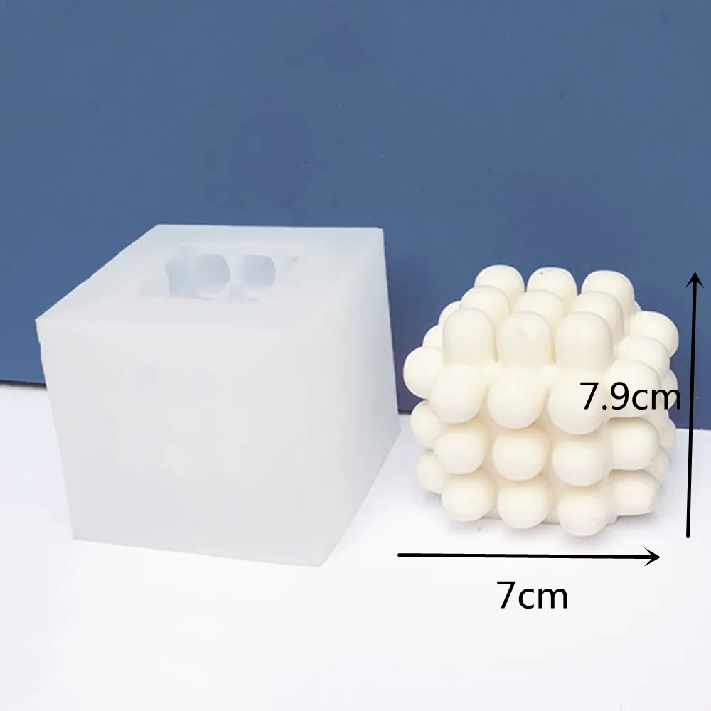 3D Ģeometriskās Formas Bumbu Vilnas Svece Silikona Veidnes Kūka Vaska Ziepes, Pelējuma Sadzīves Apdare Amatniecības Instrumenti Sveču liešana