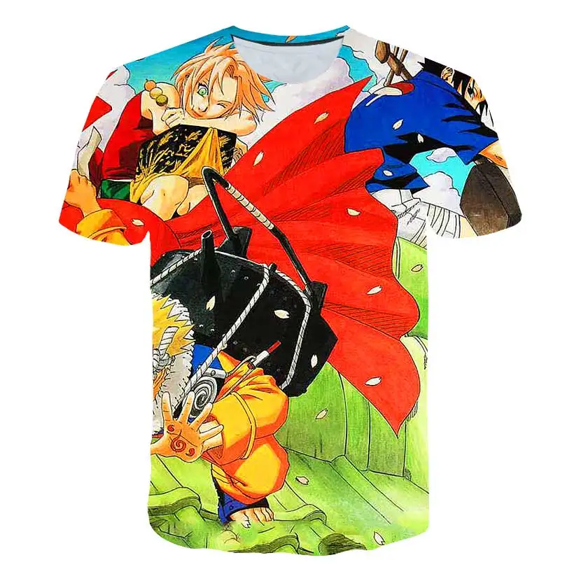 Lielajam Narutos Drēbes Grafiskais T Krekli meitene Krekli zēns Streetwear Sasuke Vasaras Harajuku T Krekls Karikatūra Īsām Piedurknēm Augšu