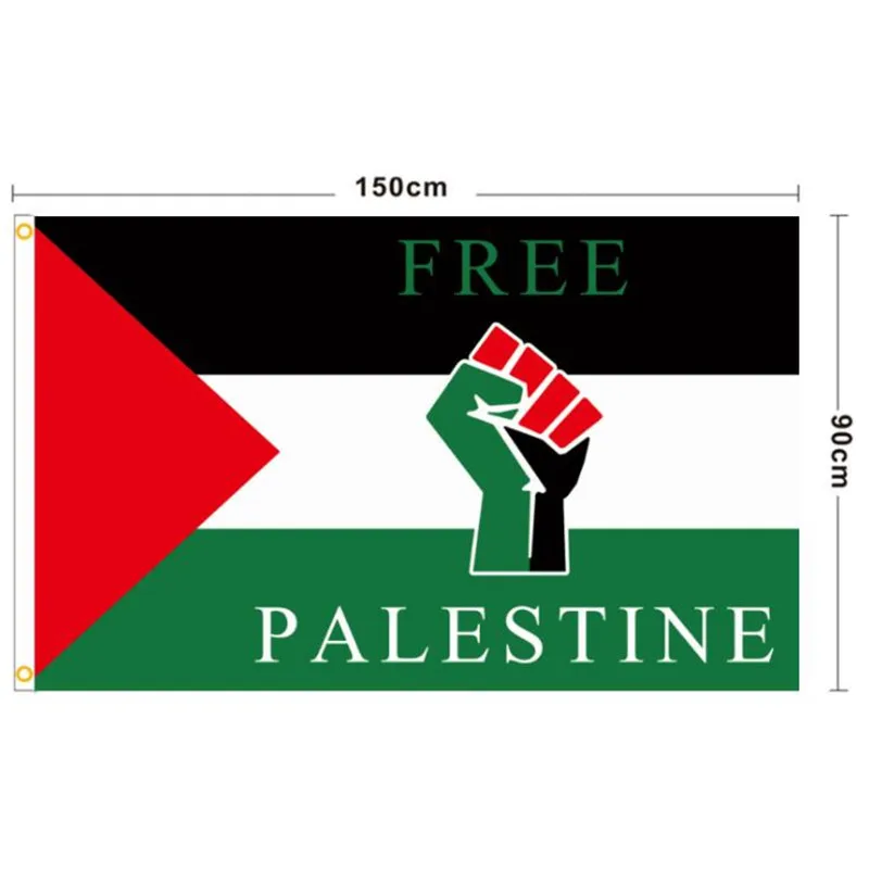 90x150cm Lielu Bezmaksas Palestīnas Karogu Miera Dekoratīvie Karogi Un Baneri Poliestera Peld Banner