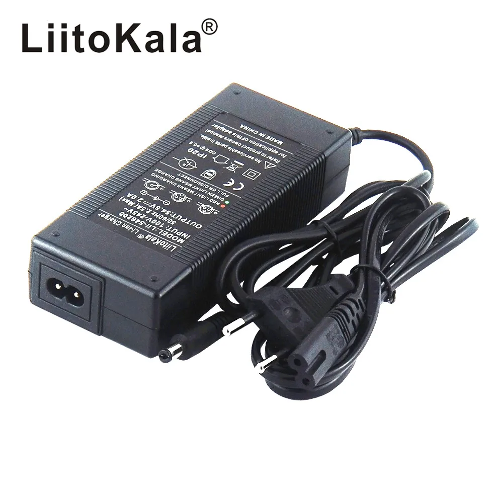 LiitoKala 13S 48V 2A Litija-jonu akumulatoru lādētāju 5.5*2.1 mm Universal 54.6 V 2A AC DC Barošanas Adapteri