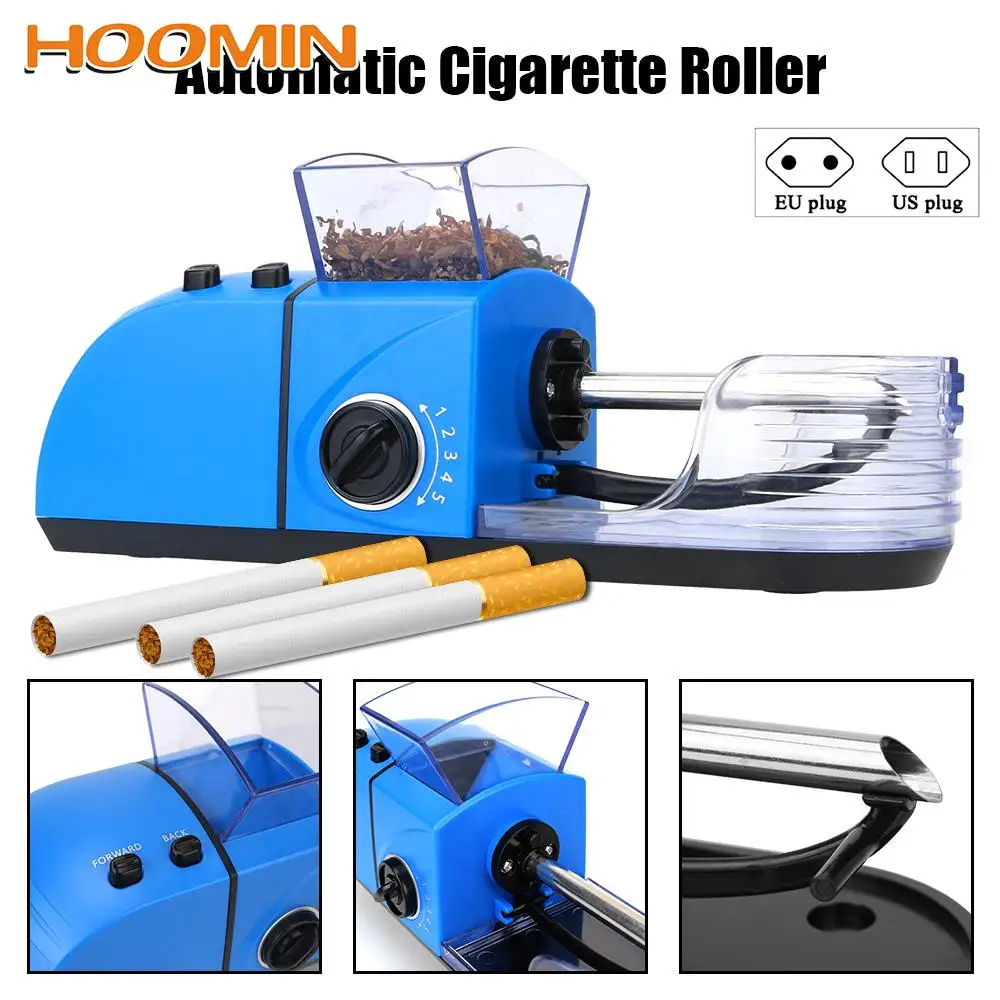 Elektriskā Sprausla Maker Automātiski Cigarešu Rullēšanas Mašīnu DIY Smēķēšanas Rīku Tabakas Rullīšu ES/ASV Plug Smēķēšanas Piederumi