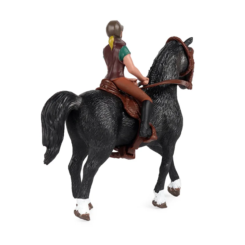 Lauksaimniecības Dzīvnieku Skaitļi Rotaļlietas Izjādes Zirgu Statuetes Zirgu Braucējs Darbības Rādītāji Modelis Kolekcionējamus Modeļu Lelle Bērniem Dāvanas