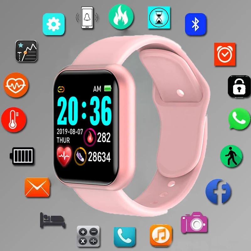 Civic Specialist Automatic Pirkt Digitālā Smart sporta skatīties Sieviešu pulksteņi ciparu led  elektroniskais pulkstenis Bluetooth fitnesa rokas pulkstenis Vīriešiem,  bērniem stundas hodinky - Valkājamas Ierīces > www.vigante.lv